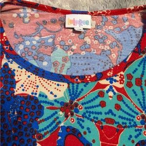 LuLaRoe Multicolor Abstract Pattern Top